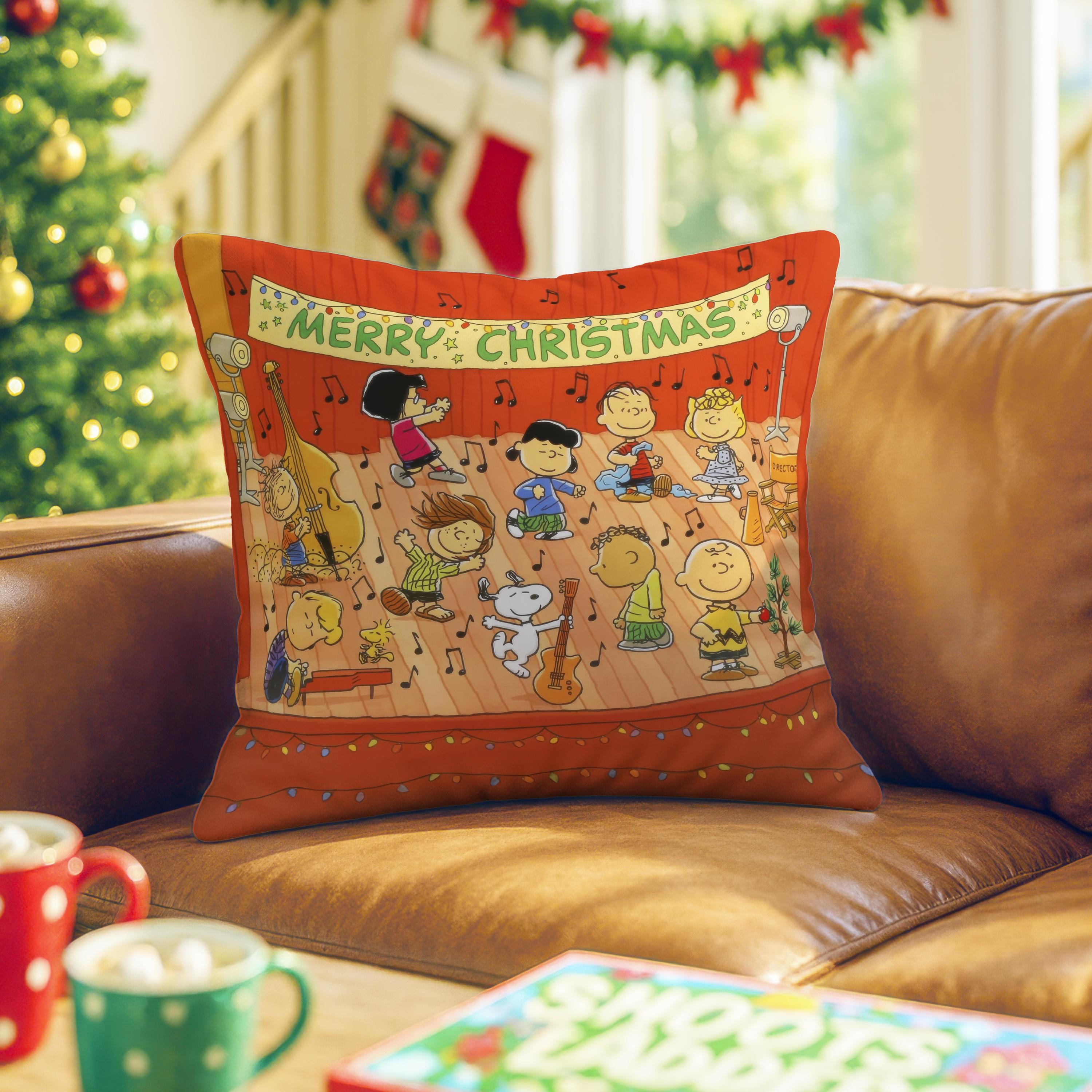 Charlie Brown Christmas Pillow: Peanuts Gang Retro Holiday Decor